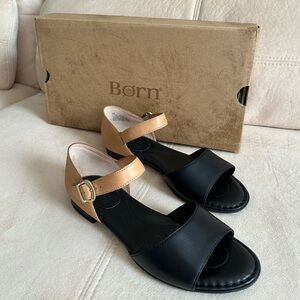 NEW Born Leather Colorblock Peep Toe Sandals | Stylish, Classy, Timeless Style